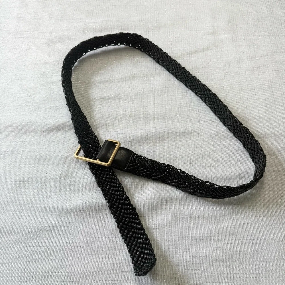 Zadig & Voltaire La Cecilia Obsession Belt Noir OS Braided leather C Buckle